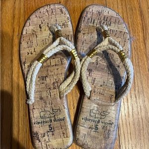 VGUC VV cork and nautical rope sandals size 5